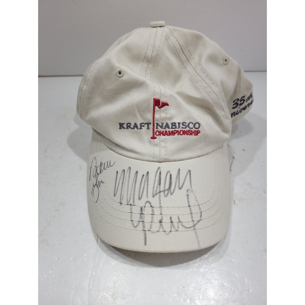 Kraft Nabisco Championship Town Talk Golf Hat Cap Men One Size White Signatured